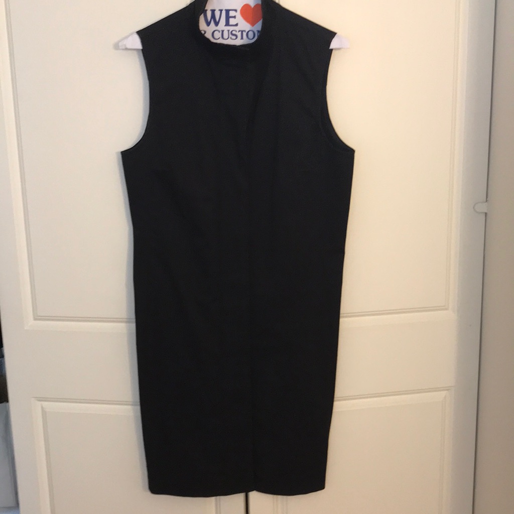 Chaiken Black Sleeveless Shirt Dress